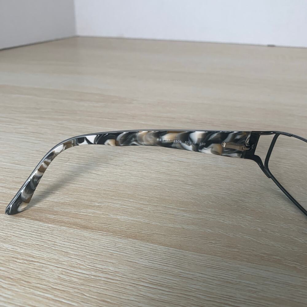 Ray-Ban RB6157 2509 Eyeglasses Black Marble Frames Only 53-16-130 - Picture 4 of 8